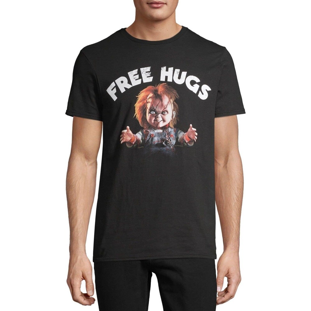 NEW Men's Chucky "FREE HUGS" Halloween T~Shirt 1X